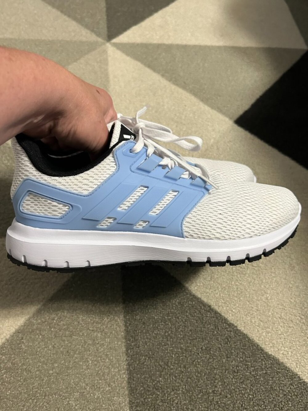 Adidas EUC Ultimashow Running Sneakers Cloud White/Blue Dawn Women's Size 9.5